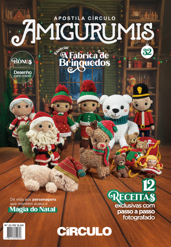 Apostila Amigurumis Fábrica de Brinquedos - Natal